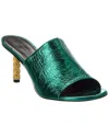 Givenchy G Cube Leather Mule In Green