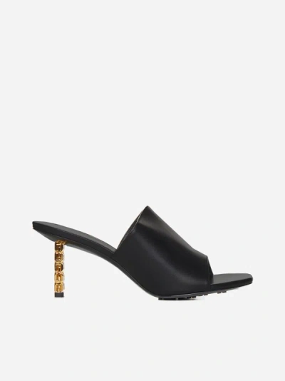 Givenchy G Cube Leather Mule Sandals In Black