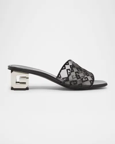 GIVENCHY G CUBE MESH MULE SANDALS