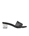 Givenchy G Cube Mules In 4g Transparent Mesh In Black