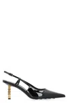 Givenchy G Cube Patent Leather Slingback Pumps In Black