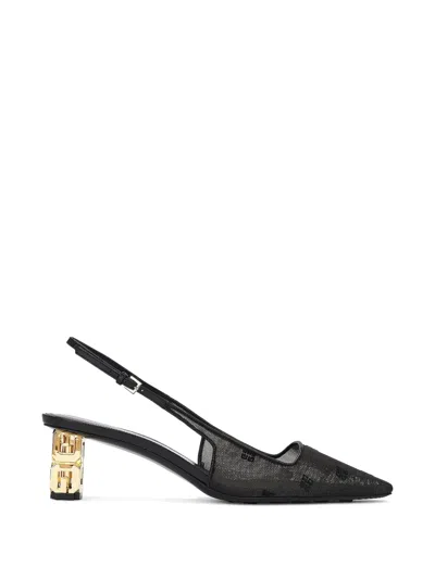 Givenchy G Cube Slingback Heeled Pumps In Black