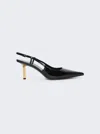 Givenchy G Cube Slingbacks In Patent Leather In Black