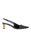 Givenchy Black G Cube Slingback Heels In Black