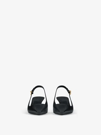 Givenchy G Cube Slingback Pumps In Leather In Black