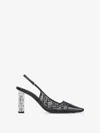 Givenchy G Cube Slingbacks In Monogram 72 Mesh With Lurex In Black