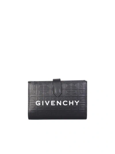 Givenchy G-cut Leather Wallet In Black