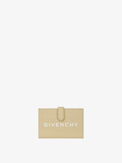 Givenchy G-cut Wallet In 4g Leather In Green