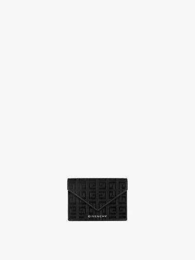 Givenchy G-cut Wallet In 4g Leather In Black