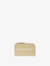 GIVENCHY G-CUT ZIPPED CARDHOLDER IN 4G LEATHER