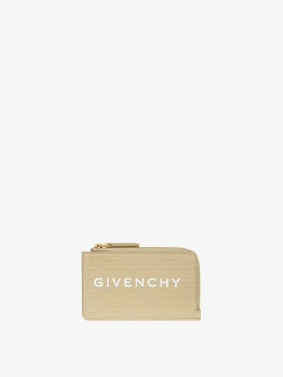 Givenchy G-cut Zipped Cardholder In 4g Leather In Green