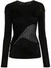 Givenchy Ruched Long-sleeved Top In Black