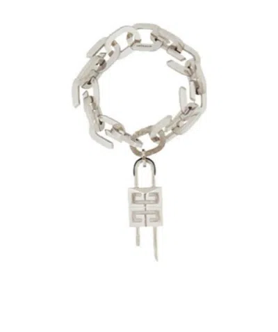 Givenchy G Link Lock Bracelet In White