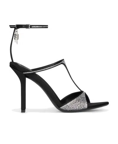 Givenchy G Lock Diamond High-heeled Sandals In White