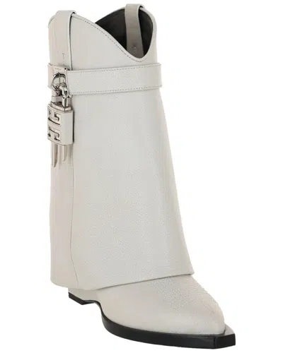 Givenchy G-lock Leather Boot In Gray