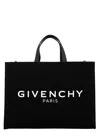 Givenchy Medium G-tote Shopping Bag In Canvas In Black