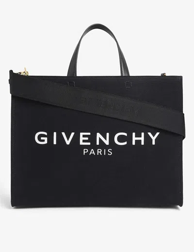 Givenchy G Medium Canvas Tote Bag In Black