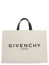 Givenchy Logo Canvas Shopper In 白色/黑色