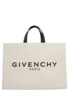 Givenchy Logo Canvas Shopper In White/black