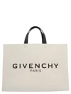 Givenchy Logo Canvas Shopper In White/black