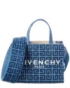 Givenchy G Mini Canvas & Leather Tote In Blue