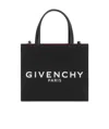 Givenchy G-tote Mini Shopping Bag In Canvas In Black