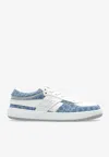 Givenchy G-move Leather And Denim Sneakers In White