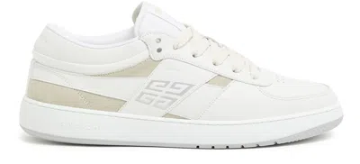 Givenchy G Move Low Top Leather Sneakers In White