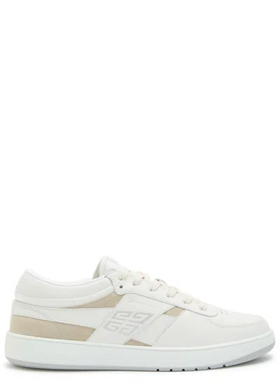 Givenchy G Move Low Top Leather Sneakers In White