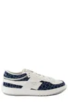 Givenchy G Move Sneakers In Mixed Leathers And Denim Monogram 72 In Blue