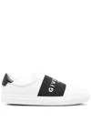 Givenchy Urban Street Sneakers In Leather With Elastic Band In White