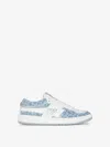 Givenchy G Move Sneakers In Mixed Leathers And Denim Monogram 72 In Denim Blue