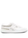 Givenchy G Move Sneakers In Mixed Leathers In White