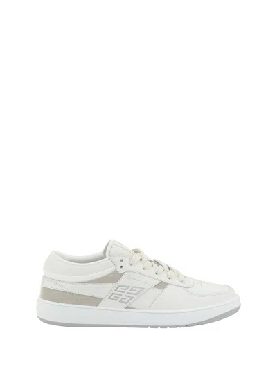 Givenchy G Move Low Top Leather Sneakers In White