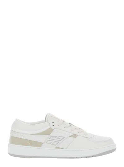 GIVENCHY GIVENCHY MEN 'G MOVE' WHITE LOW TOP SNEAKERS WITH LOGO DETAIL ON THE SIDE IN LEATHER MAN