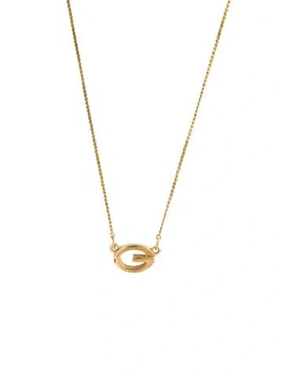 Pre-owned Givenchy 'g' Pendant Necklace, 15" In Multi
