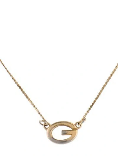 Pre-owned Givenchy 'g' Pendant Necklace, 15.25" In Multi
