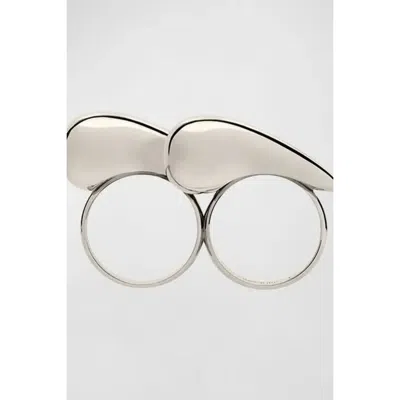 Givenchy G Tears Double Fingers Silvery Ring_silvery In ["grey"]