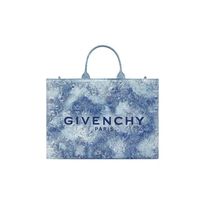 Pre-owned Givenchy G-tote Chain Tote 'medium Blue'