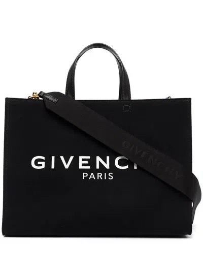 Givenchy Medium Canvas G-tote In Black