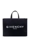 Givenchy Medium G-tote Shopping Bag In Canvas In Black