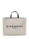 Givenchy Logo Canvas Shopper In Silver