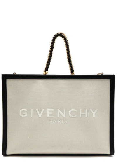Givenchy G-tote Medium Canvas Tote In Neutral