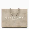 GIVENCHY GIVENCHY G-TOTE MEDIUM GOLD CANVAS WITH CHAIN