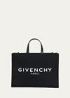 Givenchy Medium G-tote Shopping Bag In Canvas In Black