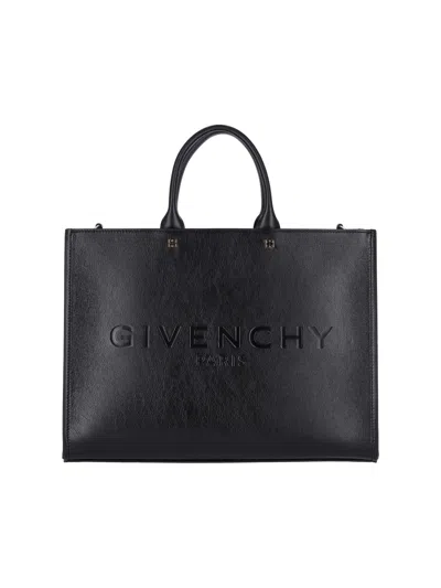 Givenchy 'g Tote' Midi Handbag In Black  