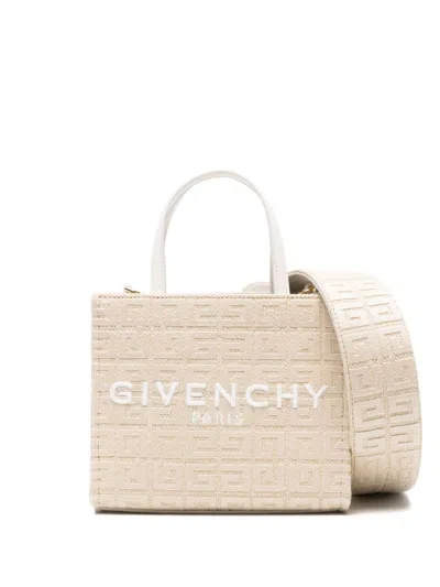 Givenchy G-tote Mini Juta Shopping Bag In White