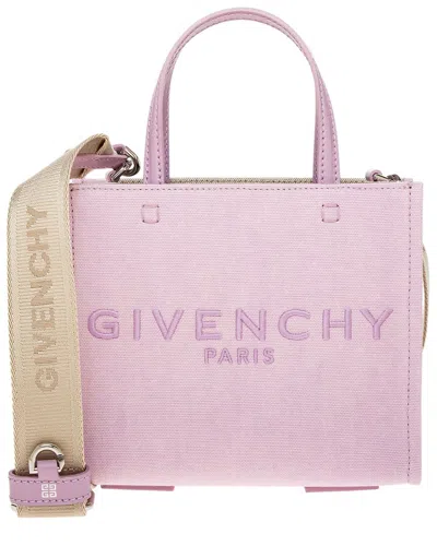 Givenchy G-tote Mini Leather-trim Tote In Pink
