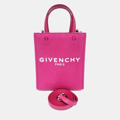 Pre-owned Givenchy G Tote Mini Tote And Crossbody Bag In Pink