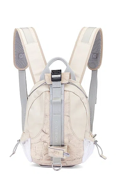 Givenchy Small G-trail Backpack In Nubuck And Canvas In Neutrals